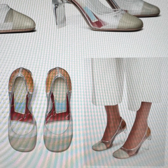 Tory BURCH Clear pumps 90mm Square Toe heel - Picture 2 of 11